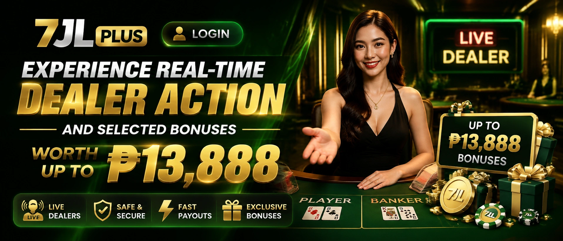 7JL live casino lobby image one