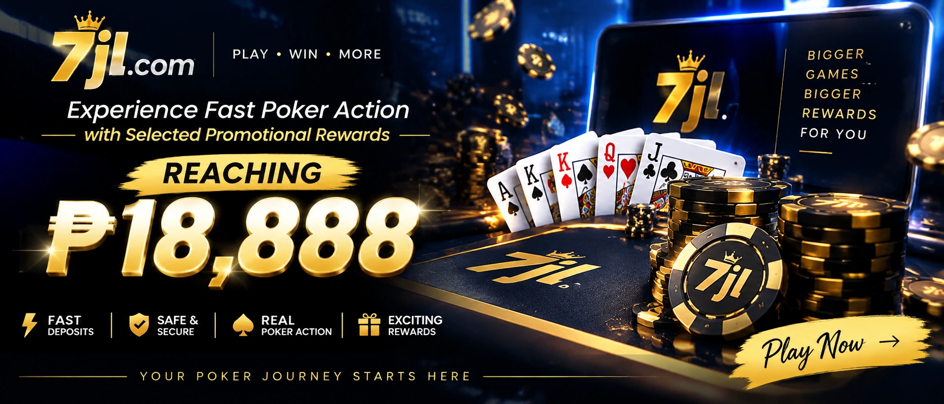 7JL poker mobile view
